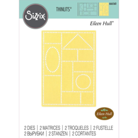 666560 Sizzix Thinlits Die Set Faux Postage 2/Pkg By Eileen Hull