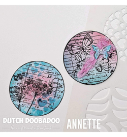 497.004.006 Dutch DooBaDoo Rubber stamp 3 ATC Flower