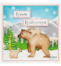 PS8170 Marianne Design Mask Stencil Mountain Scenery