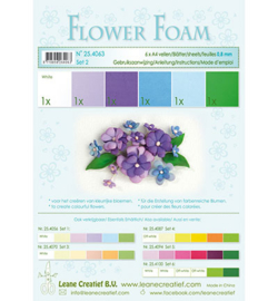 254063 Leane Creatief Foam sheets assorti Set 2 Blue Violet Colours