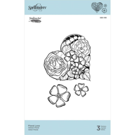 SBS188 Spellbinders Cling Stamps Floral Love  By Stephanie Low