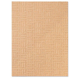 665916 Sizzix 3-D Textured Impressions Emb. Folder Woven Leather Eileen Hull