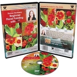 132753 Donna Dewberry DVD Floral Beginner Painting With Oil