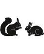 CR1340 Tiny's Animals Squirrel & rabbit