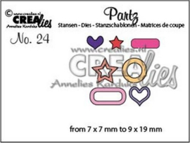 115634/0594 Crealies Partz no. 24 versiering voor labels 2 max. 9 x 19 mm