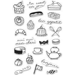 HA-CM147 Hero Arts Clear Stamps French Treats 4"X6"