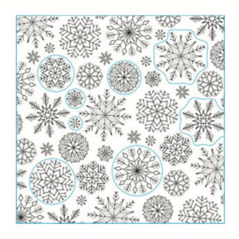 HUR79002 Ranger Simon Hurley Cling Background Stamp 6x6 Stitches Snowflakes