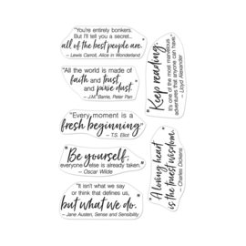 652514 Hero Arts Clear Stamps Literary Quotes 4"X6"