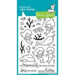 LF1167 Lawn Fawn Clear Stamps Mermaid For You