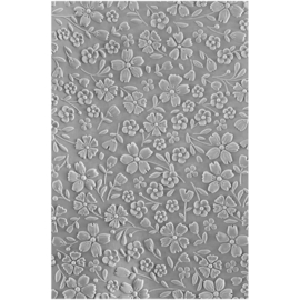 E3D048 Spellbinders 3D Embossing Folder Flower Frenzy -Floral Reflection 5.5"x8.5"