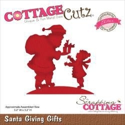 506474 CottageCutz Elites Die Santa Giving Gifts 3.2"X3.2"