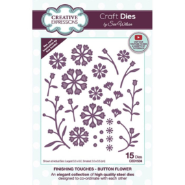 CED1534 Creative Expressions Craft die finishing touches Button flower