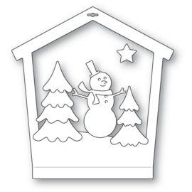 MB94604 Memory Box Dies Snowman House Frame