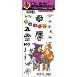 541920 Art Impressions Halloween Clear Stamps Ghoul Friend