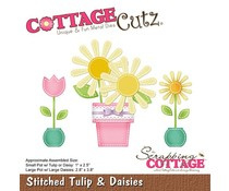 CC-466 Scrapping Cottage Stitched Tulip & Daisies