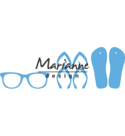 LR0477 Marianne Design Creatables Flip flops & sun glasses