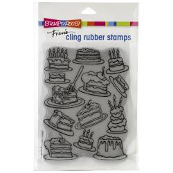 580554 Stampendous Cling Stamp Cake Background