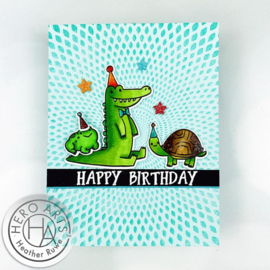 704471 Hero Arts Clear Stamp & Die Combo Birthday Animals