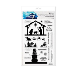 HUR78951 Ranger Simon Hurley Clearstamps 6x9 Christmas Silhouettes