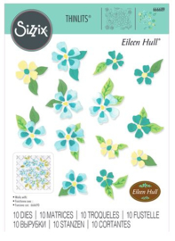 666689 Sizzix Thinlits Die by Eileen Hull Painterly Blooms & Background