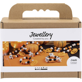 977840 Creativ Company Mini Hobbyset Sieraden, Halsketting en armband, halloween kleuren