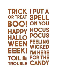 665995 Sizzix Thinlits Die Bold Text Halloween By Tim Holtz