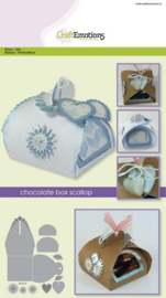 115633/1501 CraftEmotions Die chocolate box scallop Card A5 box