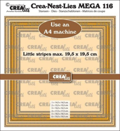 CLNestMega116 Crealies Crea-Nest-Lies Mega Vierkanten