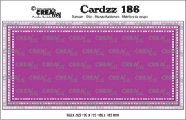 CLCZ186 Crealies Cardzz Slimline F Kruissteekjes