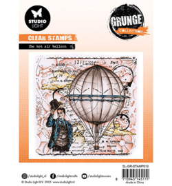 SL-GR-STAMP513 StudioLight The hot air balloon Grunge Collection nr.513