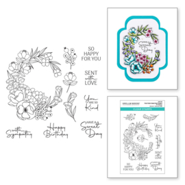 STP-179 Four Petal Sweet Day Flowers Clear Stamp