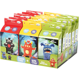 100618 Silk Clay Funny Friends, monsters, 18 set