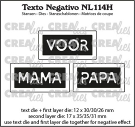 NL114H Crealies Texto Negativo VOOR MAMA PAPA