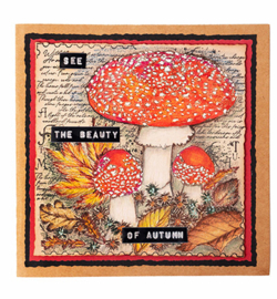 SL-GR-STAMP453 StudioLight Forrest Mushrooms Grunge collection nr.453