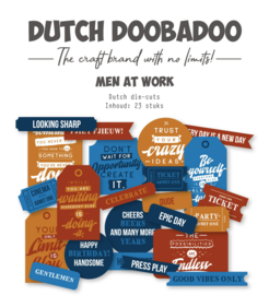 474.007.046 Dutch Doobadoo DDBD Die-cuts Men at work Labels