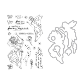 573231 Hero Arts Clear Stamp & Die Combo Fairy Kisses