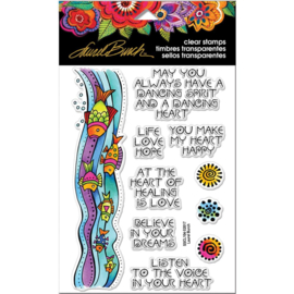 375832 Stampendous Laurel Burch Clear Stamps Fish Wishes 7.25"x4.625"