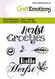 130501/5052 CraftEmotions clearstamps Herfst groetjes 6x7cm