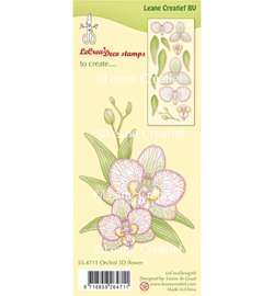 55.4711 Leane Creatief Clear Stamp Orchidee 3D Flowerr
