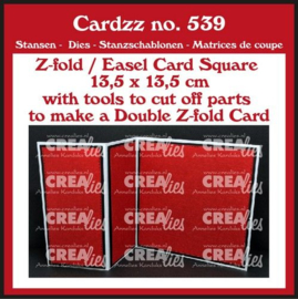 CLCZ539 Crealies Cardzz (Double) Z-fold / Easel card