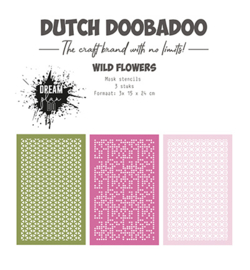 470.784.294 Dutch DooBaDoo Stencils Wild flowers 3pc.