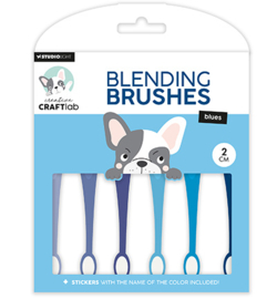 CCL-ES-BBRU12 CraftLab Blending brushes 2cm soft brush blues Essentials nr.12