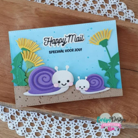 CDST-0086 CarlijnDesign Stempels Happy Mail XL