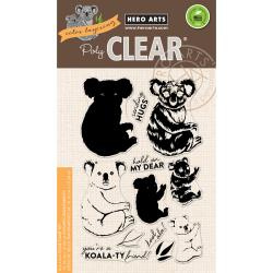 HA-CM163 Hero Arts Clear Stamps Color Layering Koala 4"X6"
