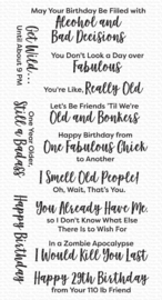 CS-582 My Favorite Things Sassy Pants Birthday Greetings 3 Clear Stamps