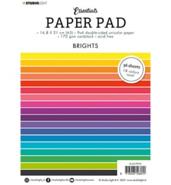 SL-ES-PP04 StudioLight Paper Pad Double sided Unicolor Brights Essentials nr.4