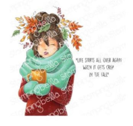 641983 Stamping Bella Cling Stamps Mochi Fall Girl