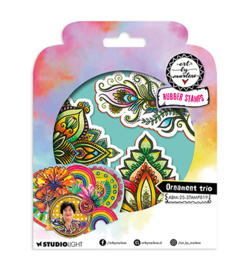 ABM-25-STAMP819 Art by Marlene ABM Cling Rubber Stamp Ornament trio Art by Marlene nr.819