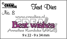 115634/3308 Crealies tekststans (Eng) Best Wishes
