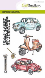 130501/1280 CraftEmotions clearstamps A6 Classic Cars
